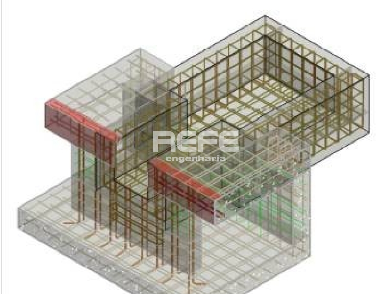 Modelo BIM ferragem em 3D
