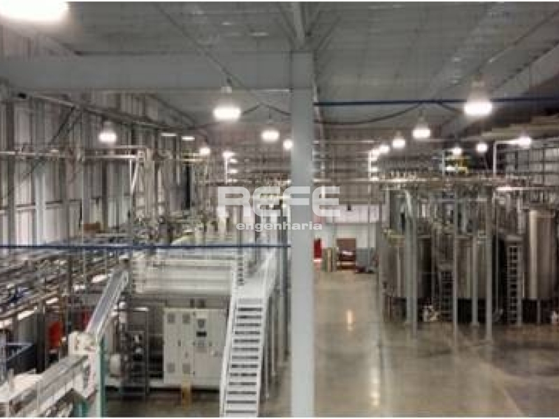 Visão interna da fábrica